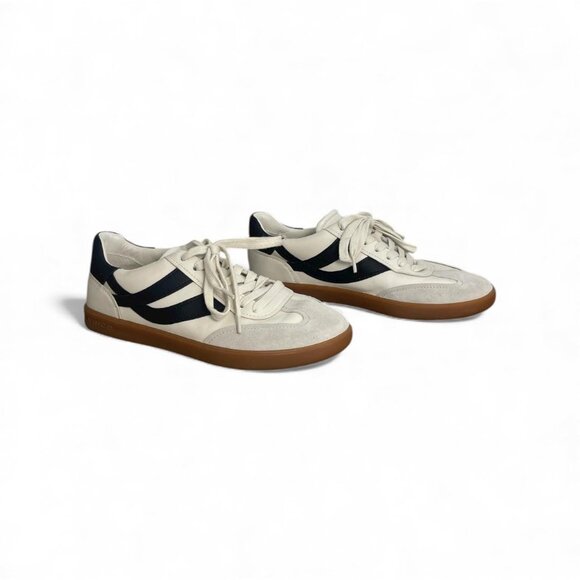 Vince Oasis Leather Sneakers In Milk/Night Blue | Women’s Size EU 38.5 / US 8) - Picture 1 of 6